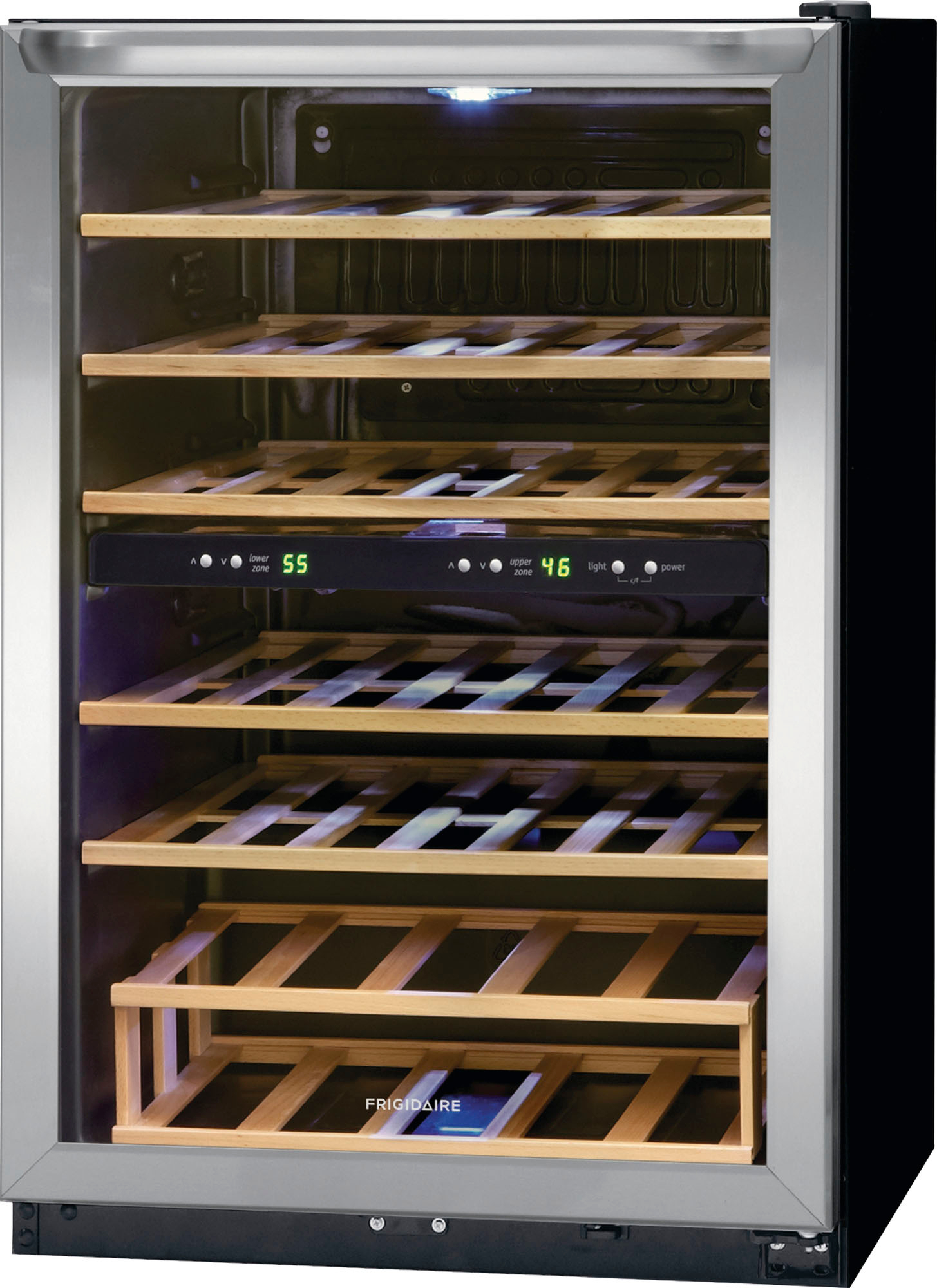 Angle View: Frigidaire - 45 Bottle Two-Zone Wine Cooler