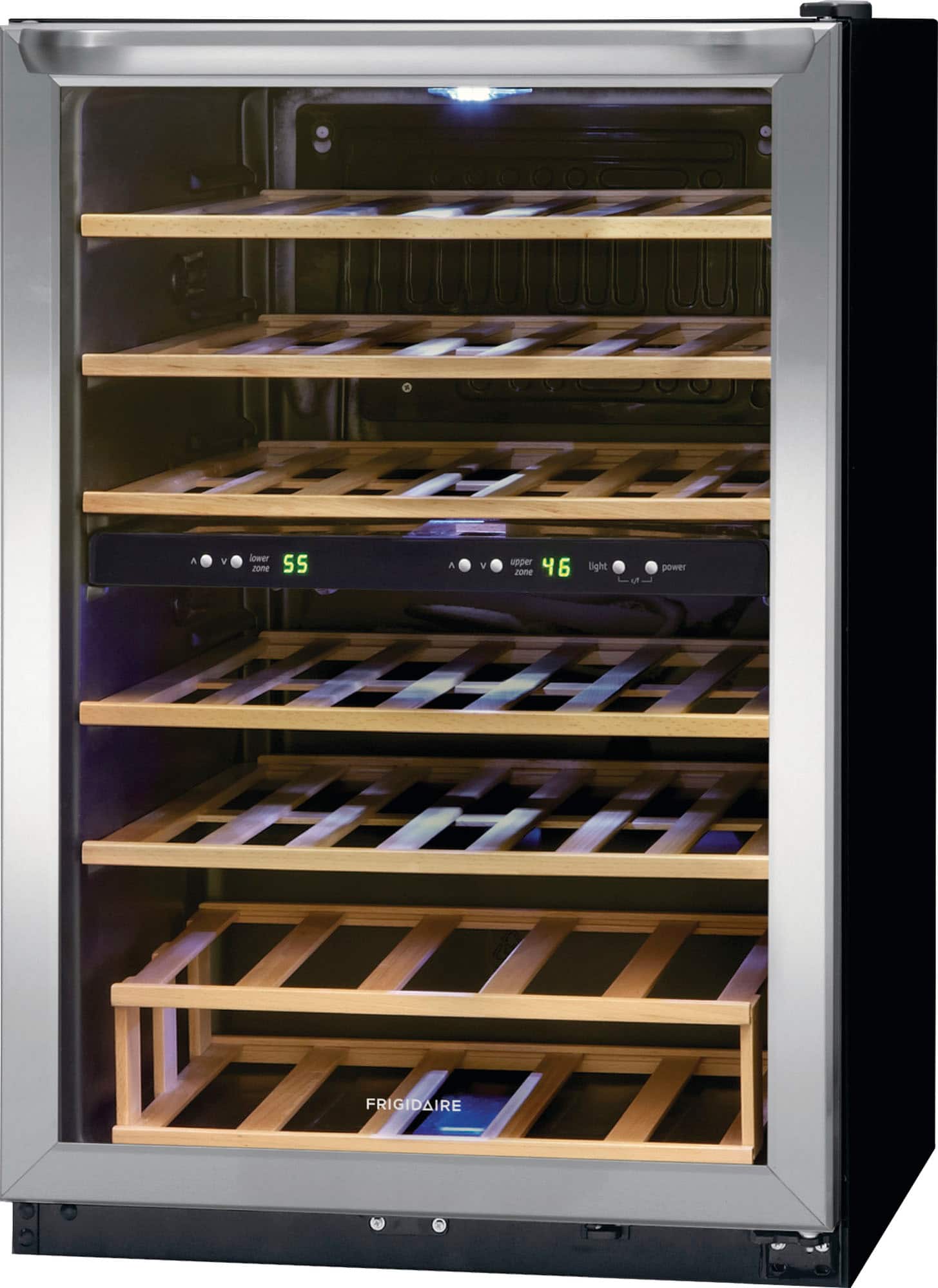 Angle. Frigidaire - 45 Bottle Two-Zone Wine Cooler.