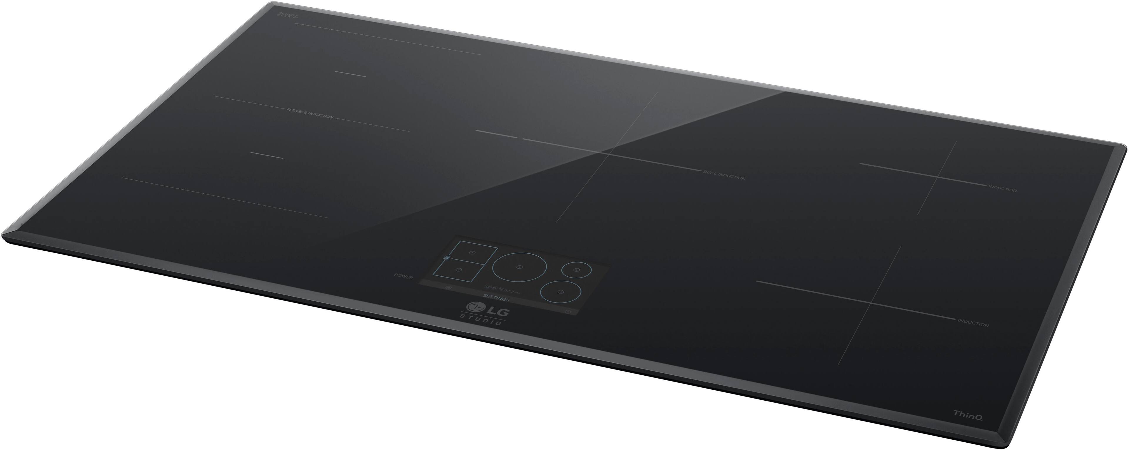 Alt View 15. LG - STUDIO 36" Smart Built-in Electric Induction Cooktop with 5 Elements and Flex Cooking Zone - Black.