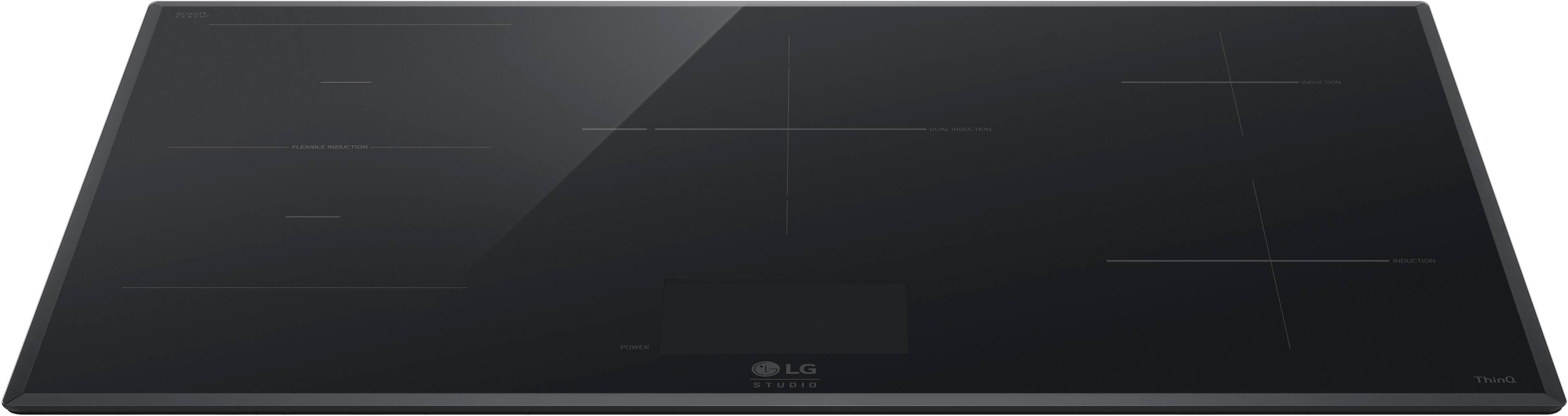 Alt View 18. LG - STUDIO 36" Smart Built-in Electric Induction Cooktop with 5 Elements and Flex Cooking Zone - Black.