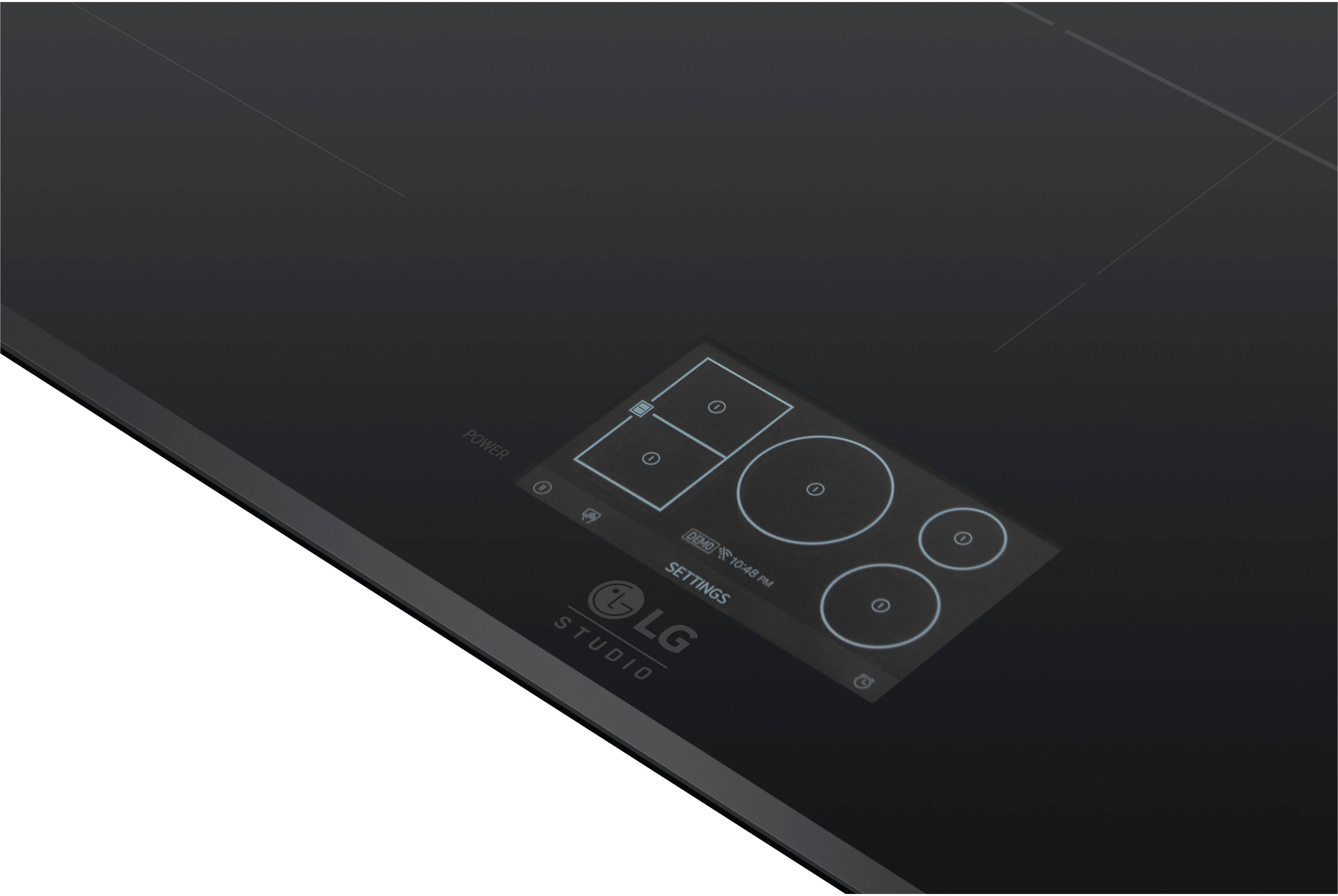 Alt View 20. LG - STUDIO 36" Smart Built-in Electric Induction Cooktop with 5 Elements and Flex Cooking Zone - Black.