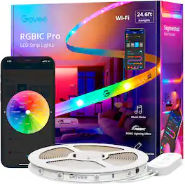 Govee - Wi-Fi RGBIC LED Strip Light - 25 feet - Multi