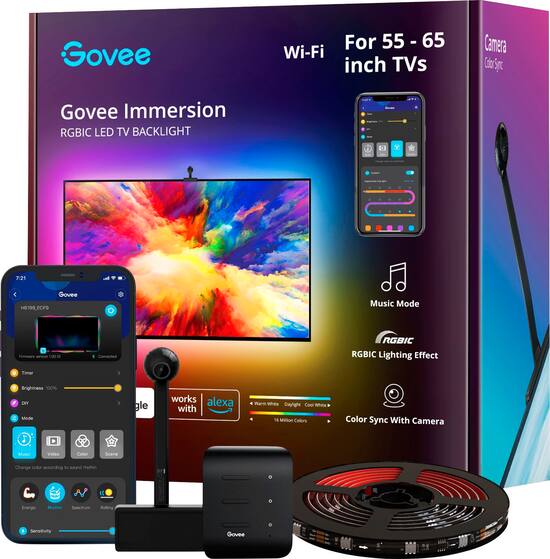  Govee TV LED Backlight with APP Control, Music Sync