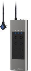 Austere - V Series Power 8 Outlet/Omniport USB 3000 Joules Surge Protector - Silver and Black - Front_Zoom
