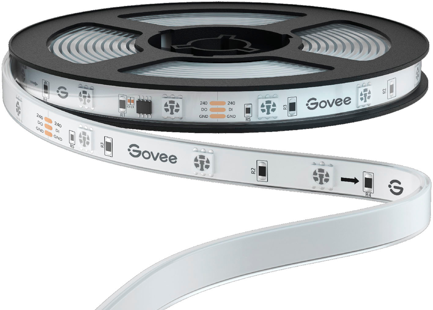 Govee Wi-Fi RGBIC LED Strip Light 50 feet Multi H619DAD1 - Best Buy