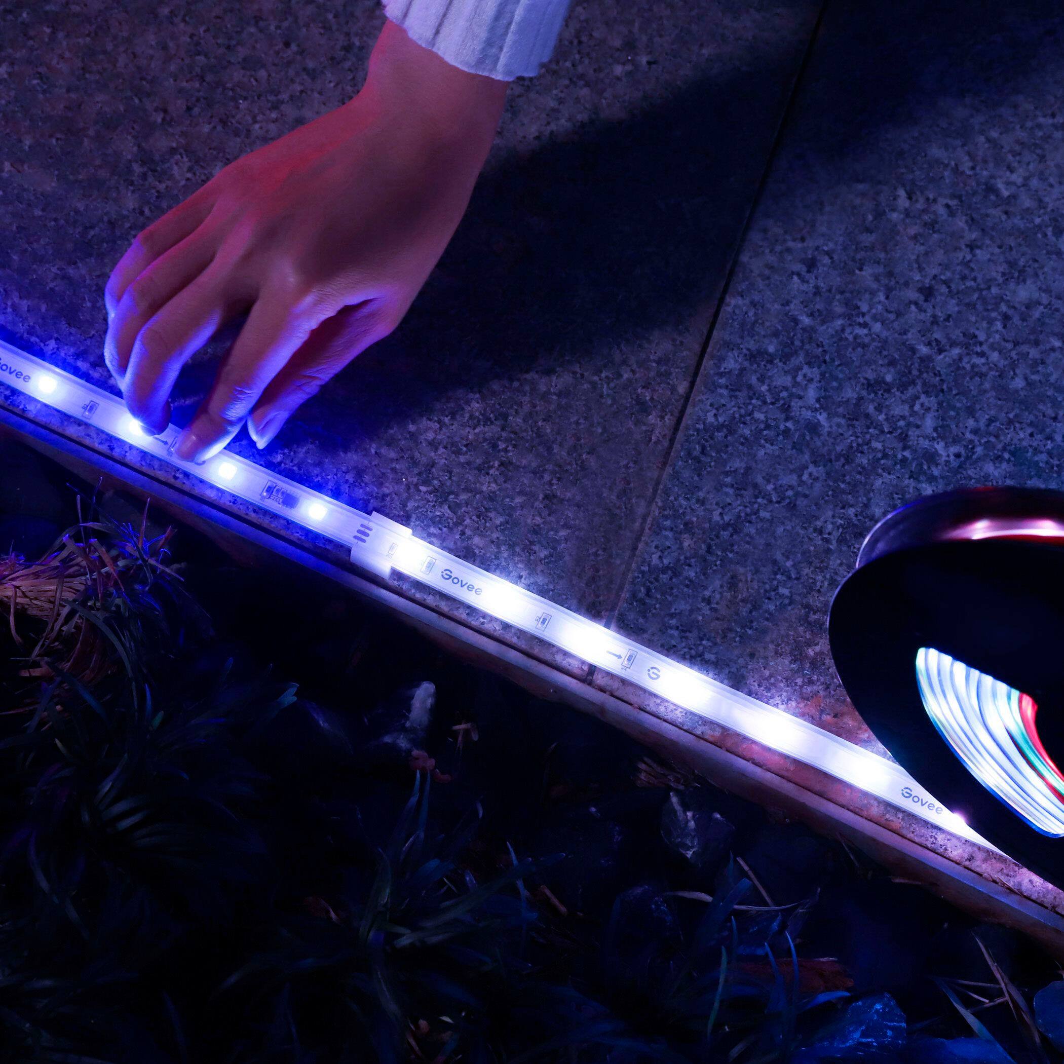 Alt View 11. Govee - Wi-Fi Bluetooth Smart Outdoor LED Strip Light - Multi.