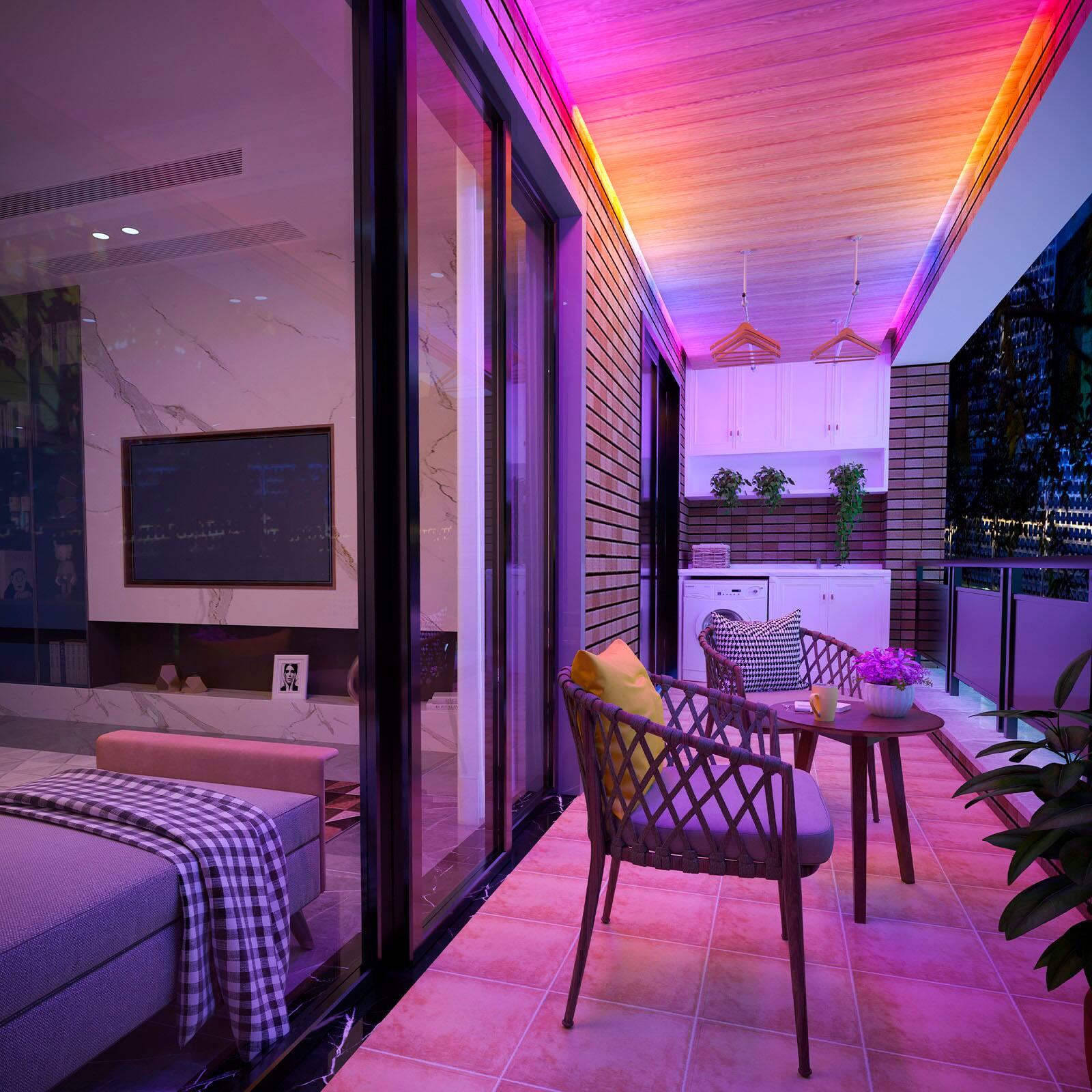 Alt View 15. Govee - Wi-Fi Bluetooth Smart Outdoor LED Strip Light - Multi.