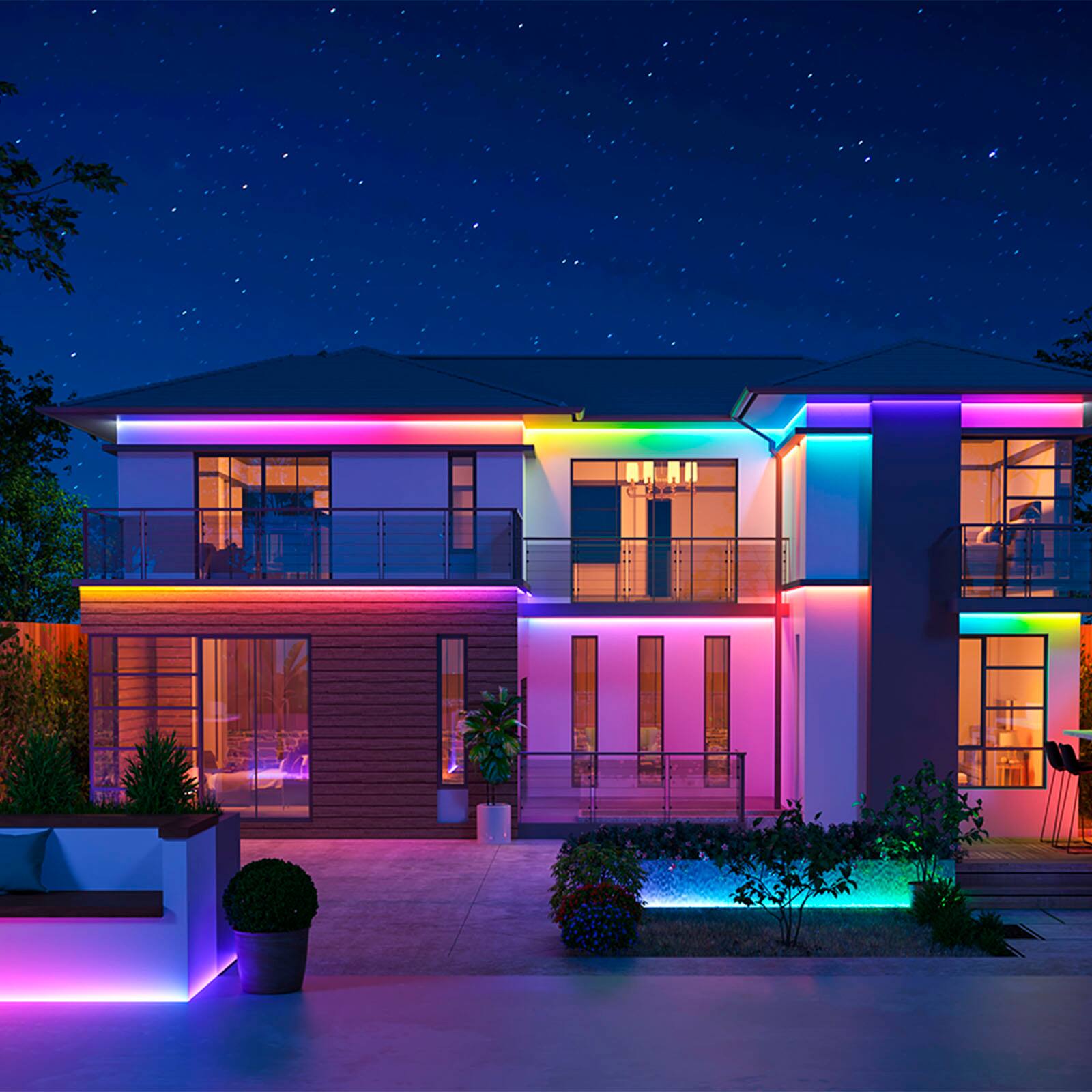 Alt View 19. Govee - Wi-Fi Bluetooth Smart Outdoor LED Strip Light - Multi.