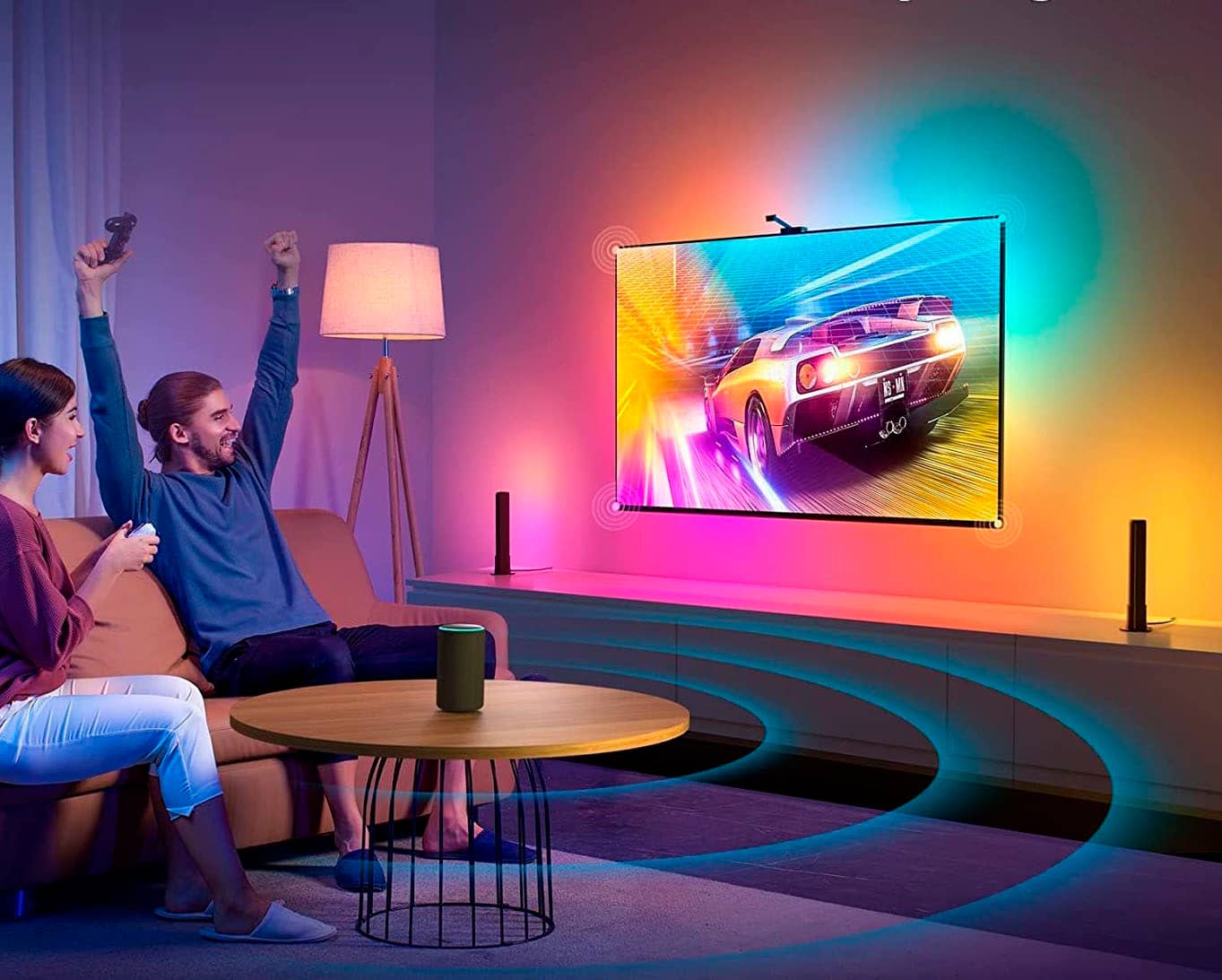 Alt View 11. Govee - Dreamview TV Backlights and Light Bar with Camera for 55"-65" TVs - Multi.