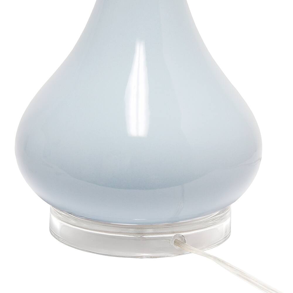 Best Buy Lalia Home Droplet Table Lamp with Fabric Shade Light blue