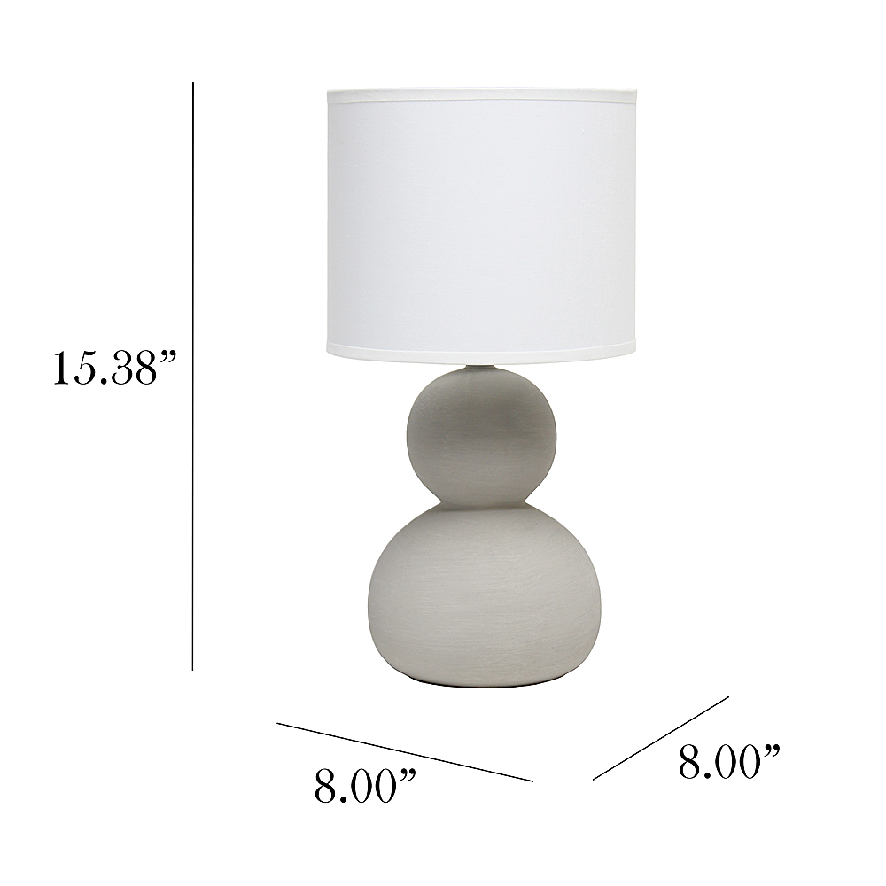 Left View: Simple Designs - Stone Age Table Lamp - Taupe gray