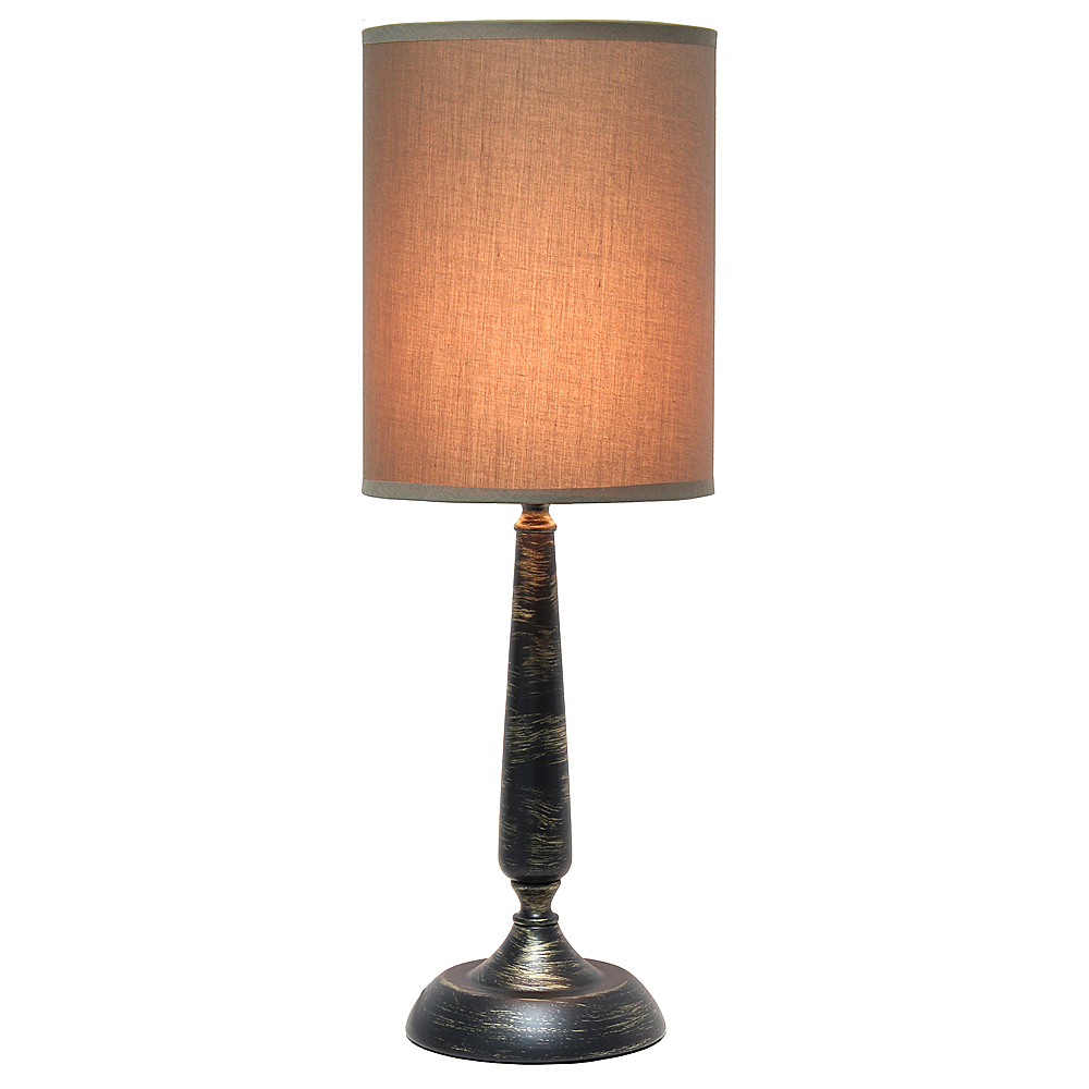 Angle View: Simple Designs Traditional Candlestick Table Lamp - Oil rubbed bronze