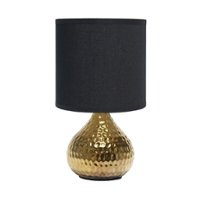 Simple Designs - Hammered Gold Drip Mini Table Lamp - Gold - Front_Zoom