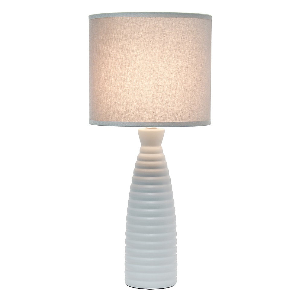 Angle View: Simple Designs - Alsace Bottle Table Lamp - Gray