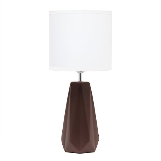 bestbuy.com | Simple Designs - Ceramic Prism Table Lamp - Brown
