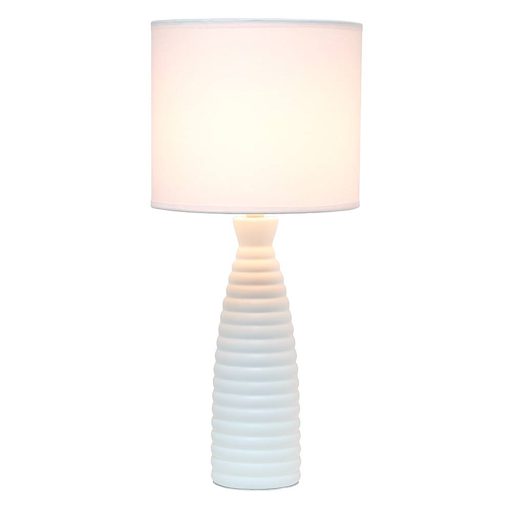 Angle View: Simple Designs Alsace Bottle Table Lamp - Off white