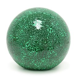 Simple Designs - 1 Light Mosaic Stone Ball Table Lamp - Green - Front_Zoom