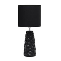 Simple Designs - Sculpted Ceramic Table Lamp - Black - Front_Zoom