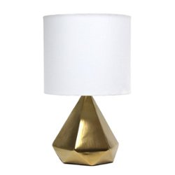 Simple Designs - Solid Pyramid Table Lamp - Gold - Front_Zoom