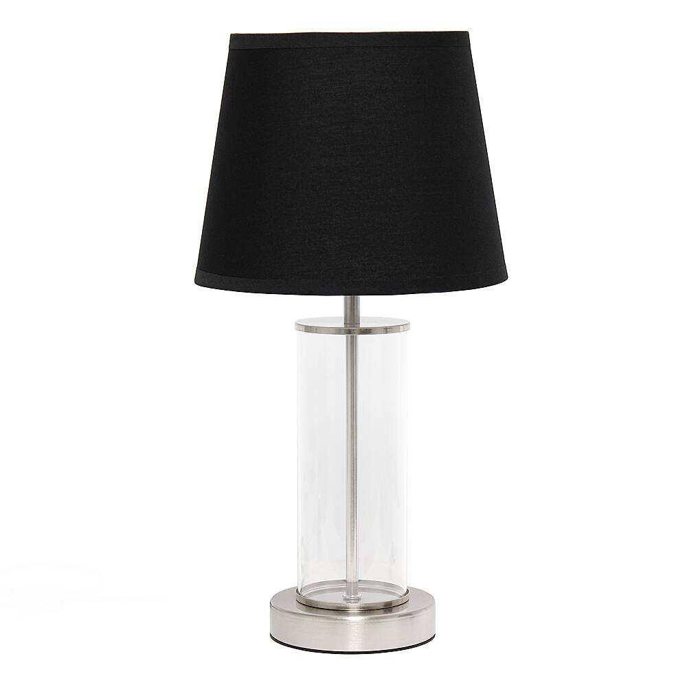 clear glass cylinder table lamp