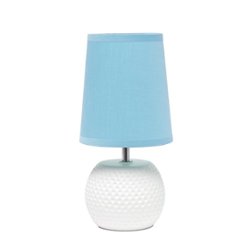 Simple Designs - Studded Texture Ceramic Table Lamp - Blue - Front_Zoom
