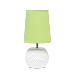 Simple Designs - Studded Texture Ceramic Table Lamp - Green - Front_Zoom