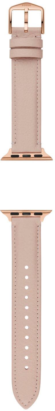 Left View: Fossil - Blush Leather Band for 38mm/40mm/41mm Apple Watch®