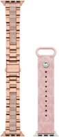 Michael Kors Blush Rubber and Rose Gold-Tone Stainless Steel 38/40/41mm Apple Watch® Band Set - Rose Gold and Pink - Angle_Zoom