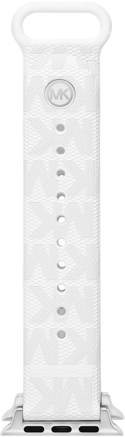 Angle View: Michael Kors - Rubber Band for Apple Watch 38/40/41mm - White