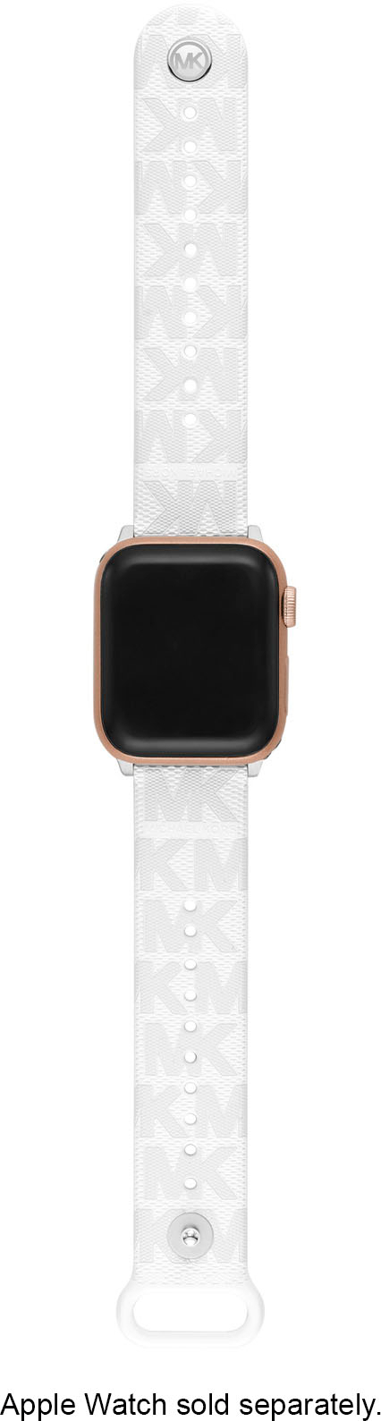 Left View: Michael Kors - Rubber Band for Apple Watch 38/40/41mm - White