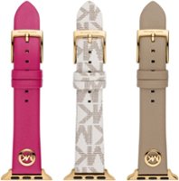 Michael Kors - Leather and PVC 38/40/41mm Band Set for Apple Watch - Pink, Vanilla, Camel - Angle_Zoom