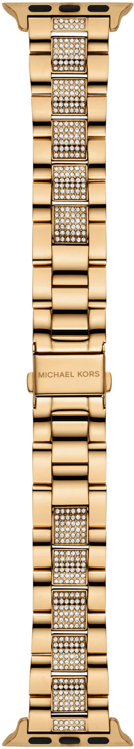 Angle View: Michael Kors Gold-Tone Stainless Steel Band for Apple Watch 38/40/41mm - Gold