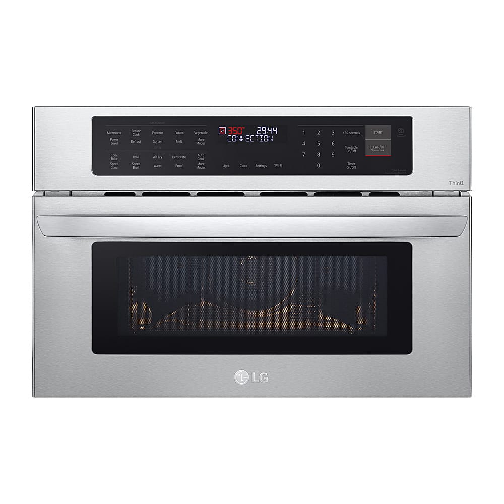 Front. LG - 1.7 Cu. Ft. Convection Built-In Microwave with Sensor Cooking and Air Fry - Stainless Steel.