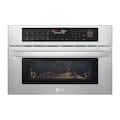 LG - 1.7 Cu. Ft. Convection Built-In Smart Microwave with Sensor Cooking and Air Fry - Stainless Steel