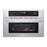 LG - 1.7 Cu. Ft. Convection Built-In Smart Microwave with Sensor Cooking and Air Fry - Stainless Steel
