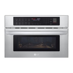 LG - 1.7 Cu. Ft. Convection Built In Microwave with Sensor Cooking and Air Fry - Stainless steel - Front_Zoom