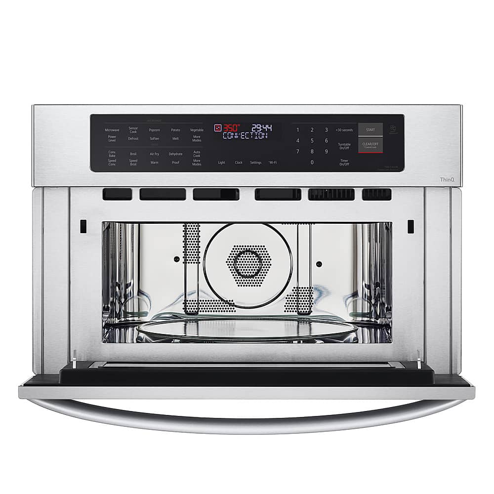 Alt View 12. LG - 1.7 Cu. Ft. Convection Built-In Microwave with Sensor Cooking and Air Fry - Stainless Steel.