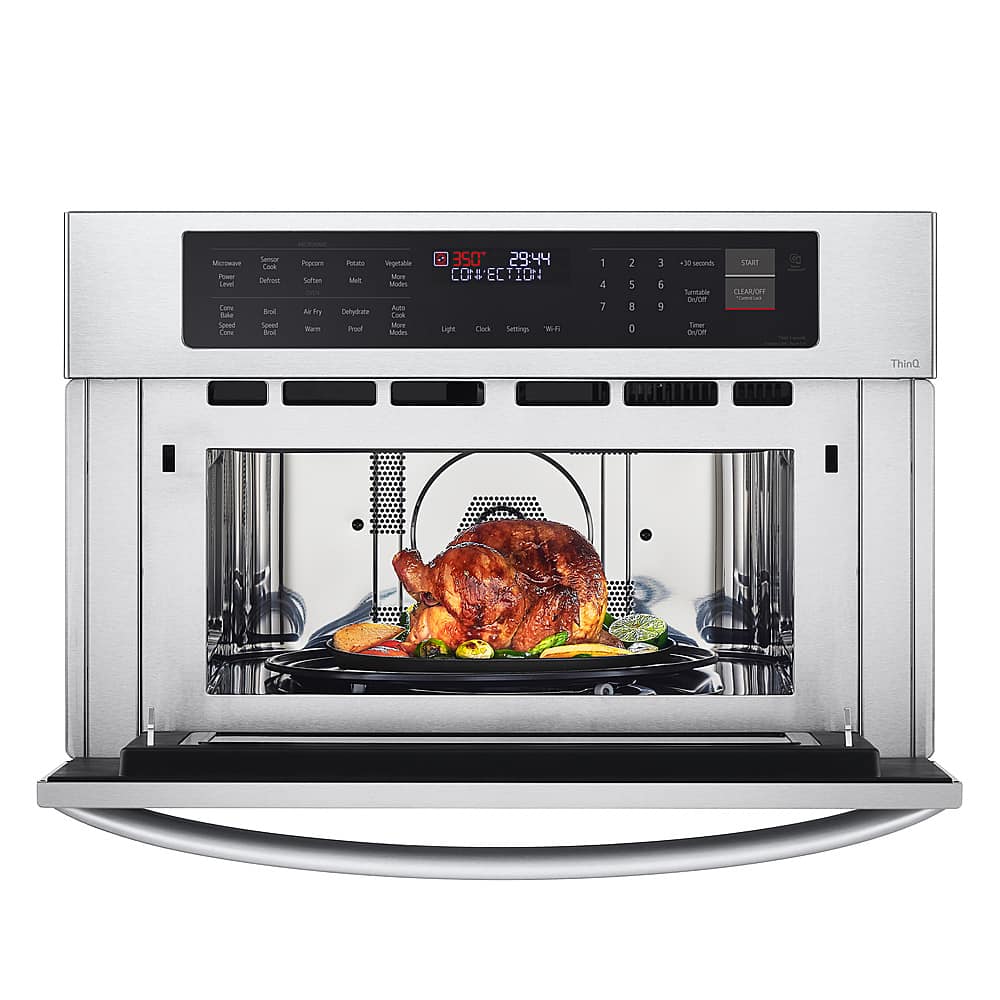 Alt View 13. LG - 1.7 Cu. Ft. Convection Built-In Microwave with Sensor Cooking and Air Fry - Stainless Steel.