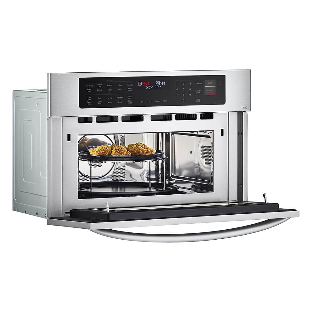 Alt View 16. LG - 1.7 Cu. Ft. Convection Built-In Microwave with Sensor Cooking and Air Fry - Stainless Steel.