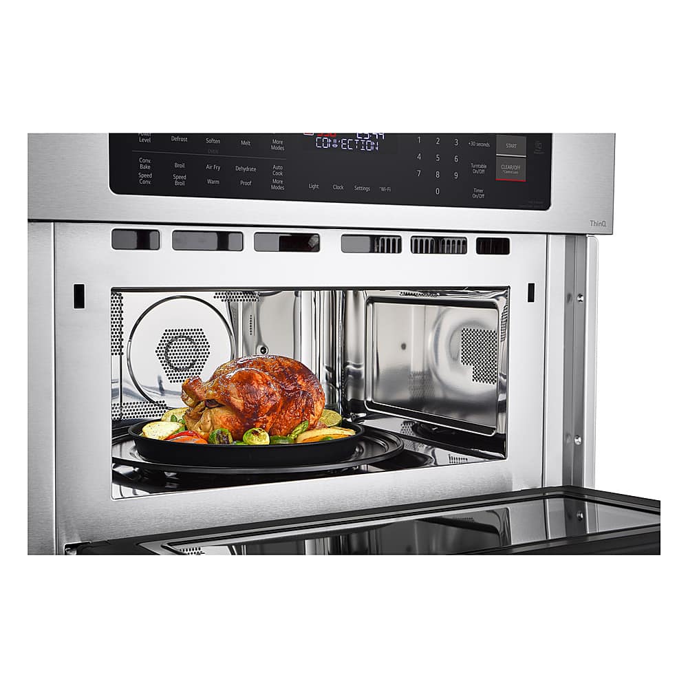 Alt View 19. LG - 1.7 Cu. Ft. Convection Built-In Microwave with Sensor Cooking and Air Fry - Stainless Steel.