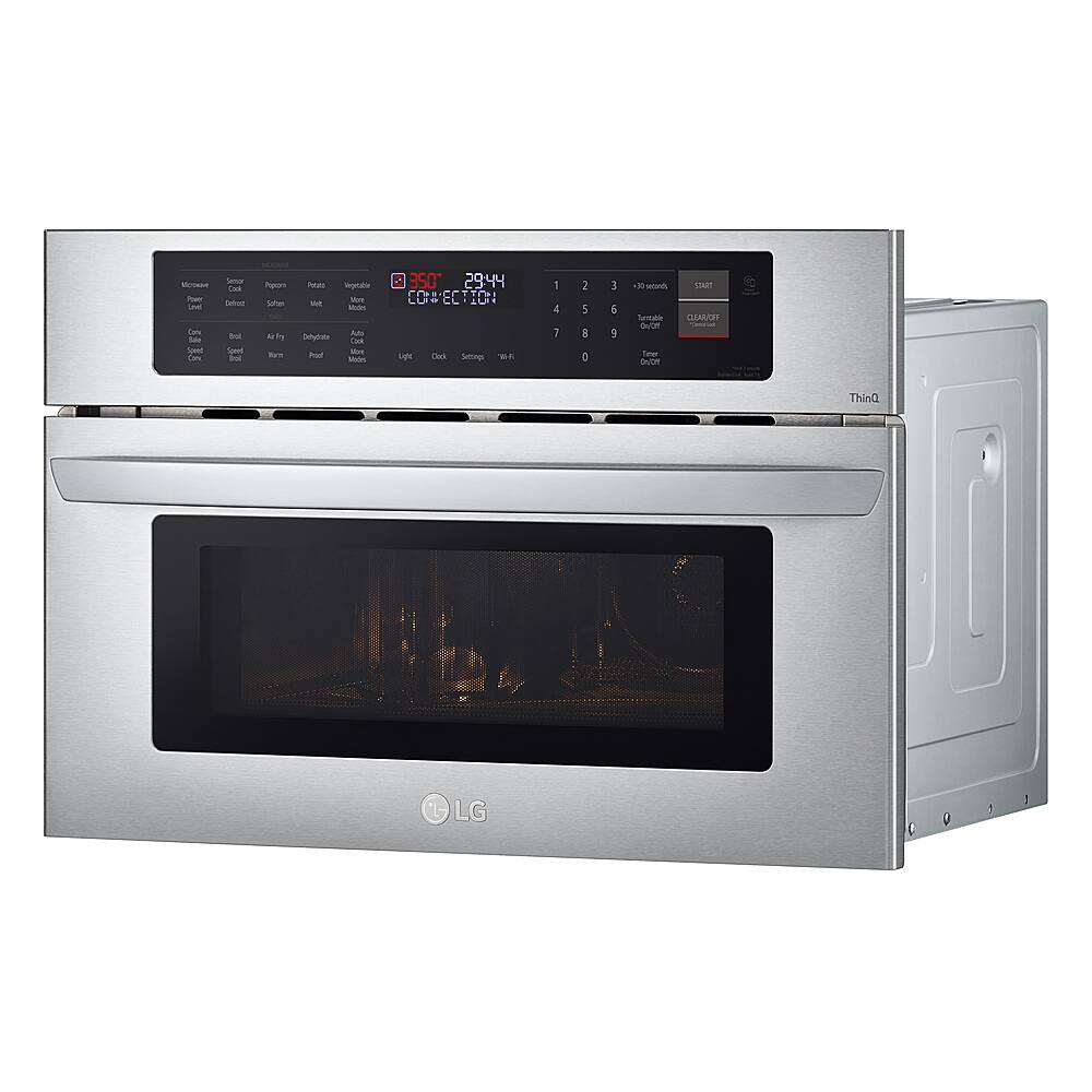 Alt View 1. LG - 1.7 Cu. Ft. Convection Built-In Microwave with Sensor Cooking and Air Fry - Stainless Steel.
