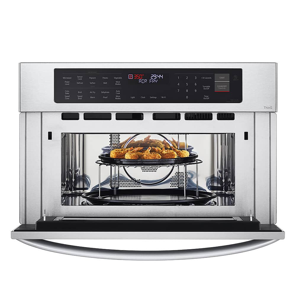 Alt View 23. LG - 1.7 Cu. Ft. Convection Built-In Microwave with Sensor Cooking and Air Fry - Stainless Steel.