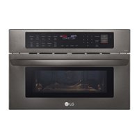 LG - 1.7 Cu. Ft. Convection Built In Microwave with Sensor Cooking and Air Fry - Black Stainless Steel - Front_Zoom