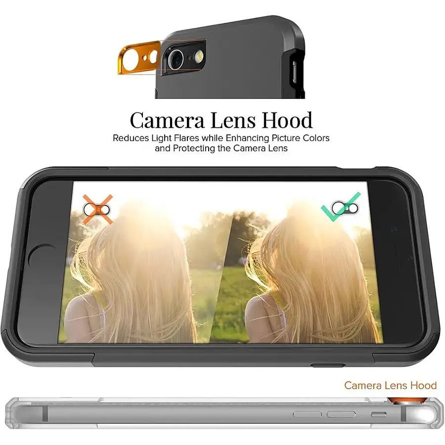 Camera Lens Hood: Reduces Light Flares while Enhancing Picture Colors and Protecting the Camera Lens.