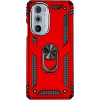 SaharaCase - Military Kickstand Series Case for Motorola Edge+ (2022) - Red - Front_Zoom