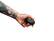 This is a hand holding a Marshall speaker. The person has tattoos on their arm, and their nails are painted red.