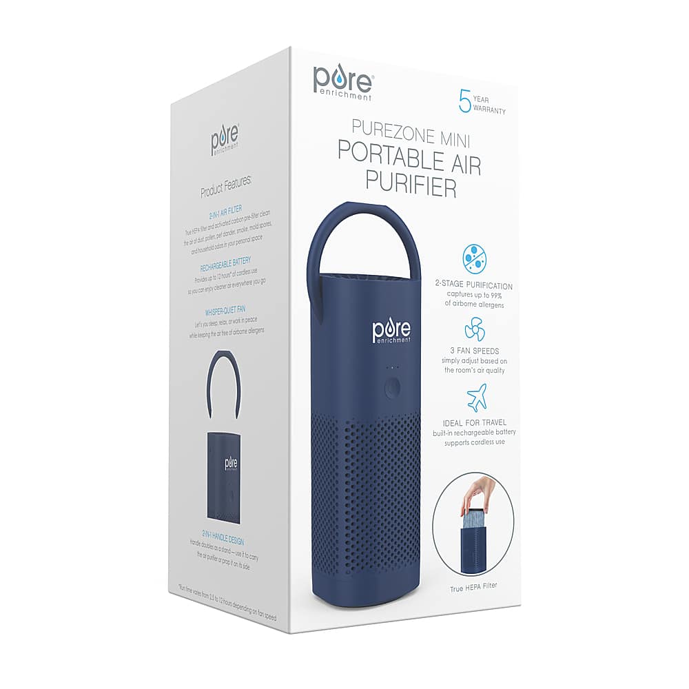 Pure Enrichment True HEPA Portable Air Purifier Blue PEPERSAP-B - Best Buy