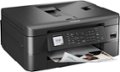 Angle. Brother - MFC-J1010DW Wireless Color All-in-One Refresh Subscription Eligible Inkjet Printer - Black.