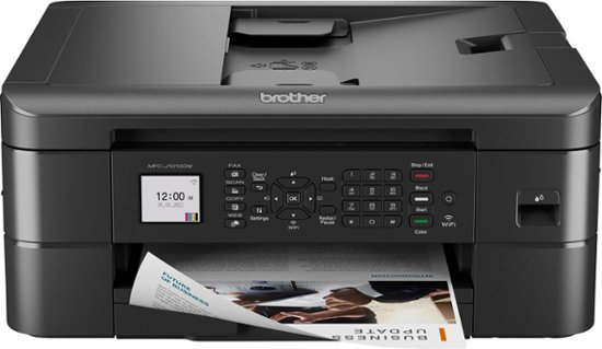 Front. Brother - MFC-J1010DW Wireless Color All-in-One Refresh Subscription Eligible Inkjet Printer - Black.