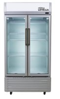 Premium Levella - 21 Cu. Ft. 2-Door Commercial Refrigerator with Glass Display - Stainless steel - Front_Zoom